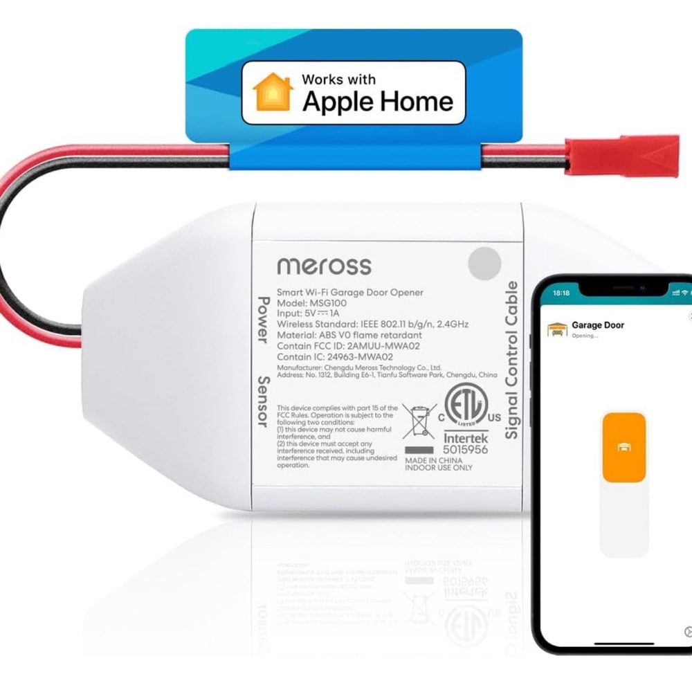 Smart Wi-Fi Garage Door Opener - White